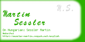 martin sessler business card